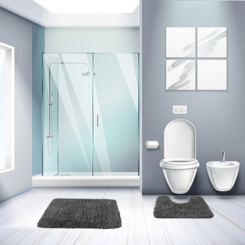 Bathroom rug - set - gray Ruhhy 24353 (17731-0) image 2