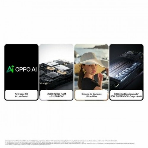 Смартфоны Oppo OPPO Reno12 Pro 5G 6,7" Octa Core 512 GB Чёрный 12 GB RAM image 2