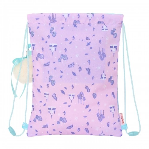 Сумка-рюкзак на веревках Frozen Cool days Фиолетовый Небесный синий 26 x 34 x 1 cm image 2