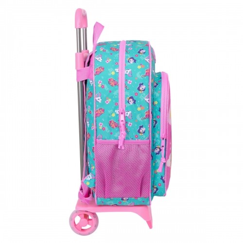 School Rucksack with Wheels My Little Pony Magic Pink Turquoise 33 x 42 x 14 cm image 2