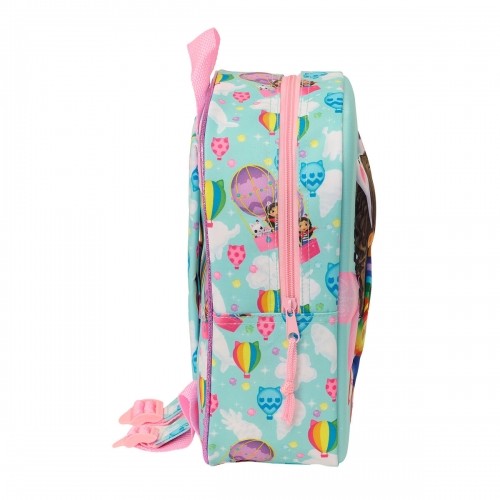 School Bag Gabby's Dollhouse Pink Sky blue 22 x 27 x 10 cm 3D image 2