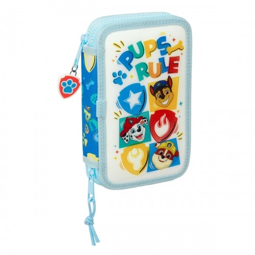 Double Pencil Case The Paw Patrol Pups rule Blue 12.5 x 19.5 x 4 cm 28 Pieces image 2