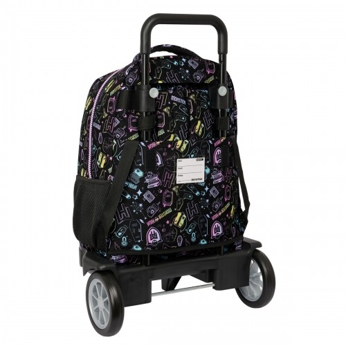 School Rucksack with Wheels Monster High Black 33 x 45 x 22 cm image 2