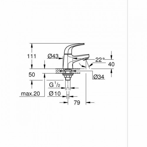 Mixer Tap Grohe 20576000 Metal image 2