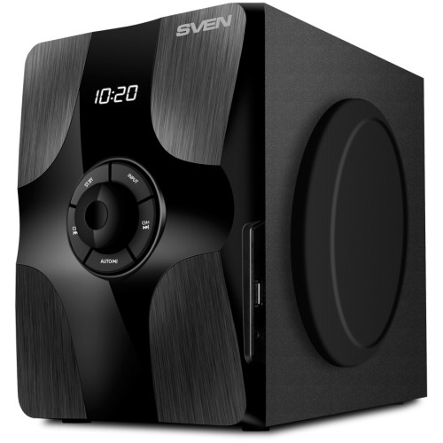 2.1 speakers SVEN MS-315, black, Bluetooth, FM, USB, Display, RC unit, power output 20W+2x13W (RMS) image 2