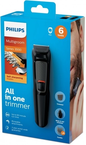 Philips MULTIGROOM Series 3000 MG3710/15 hair trimmers/clipper Black image 2