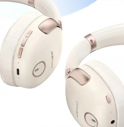 Acefast H2 on-ear wireless Bluetooth 5.3 ANC headphones - beige image 2