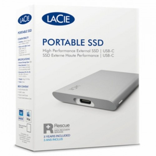 External Hard Drive LaCie STKS500400 2,5" 500 GB SSD Grey image 2