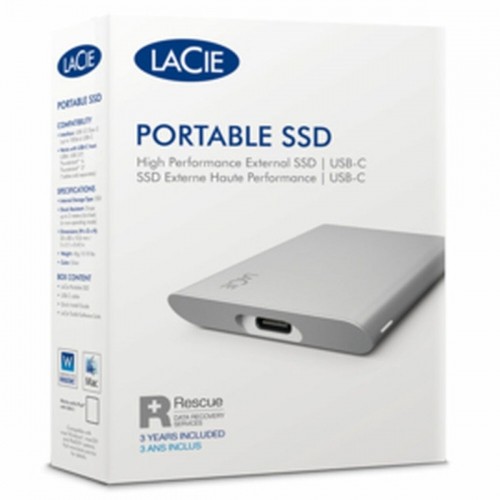 Ārējais cietais disks LaCie STKS500400 2,5" 500 GB SSD Pelēks image 2