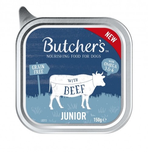 BUTCHER'S Original Junior Mega pack mix Pate - wet dog food - 4 x 150g image 2