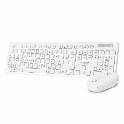 Keyboard and Wireless Mouse Subblim SUBKBC-CSSW11 White Spanish Qwerty image 2