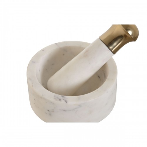 Mortar Home ESPRIT Brass Marble 12,5 x 12,5 x 7,5 cm image 2