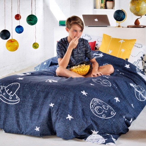 Комплект чехлов для одеяла HappyFriday Mr Fox Starspace  Разноцветный 80/90 кровать 2 Предметы image 2