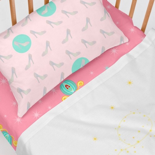 Fitted sheet HappyFriday MR FOX Multicolour Pink 70 x 140 x 14 cm image 2