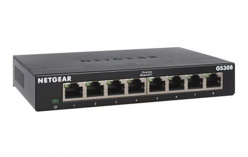 NETGEAR GS308-300PES network switch Unmanaged L2 Gigabit Ethernet (10/100/1000) Black image 2