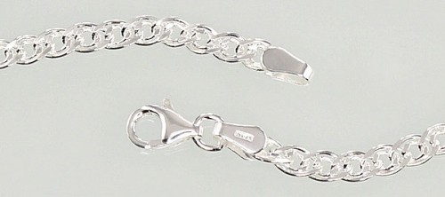 Silver chain Mona Liza 3.1 mm, diamond cut #2400077, Silver 925°, length: 60 cm, 10.7 gr. image 2