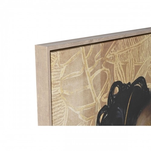 Painting Home ESPRIT Black Golden Lady 103 x 4,5 x 143,5 cm (2 Units) image 2