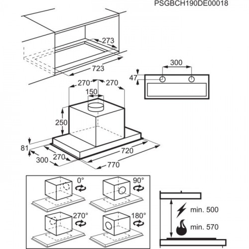 Electrolux LFG719X Iebūvējams tvaika nosūcējs image 3