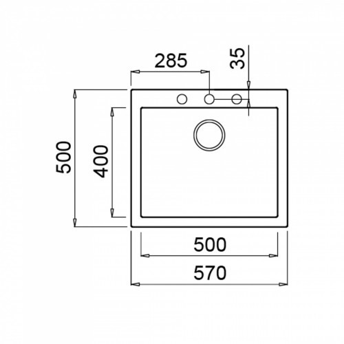 Teka Sink inset FORSQUARE 50.40 TG cream image 3