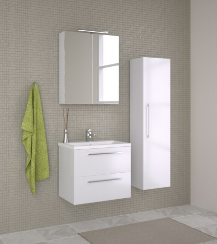 TALL UNITS WITH ACCESSORIES PANEL Raguvos Baldai SCANDIC 35 CM glossy white 1530211 image 3