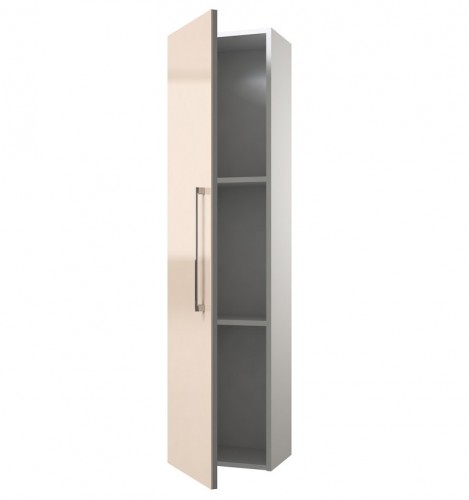 TALL UNIT WITH ACCESSORIES PANEL Raguvos Baldai ALLEGRO 35 CM glossy beige/white 1130208 image 3