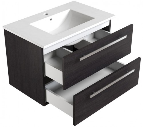 Basin unit with washbasin Raguvos Baldai SERENA 76 CM black oak 14113401 image 3