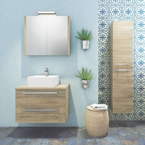 Basin unit with washbasin QUADRO Raguvos Baldai SERENA 76 CM grey oak/grey oak 1441341010 image 3