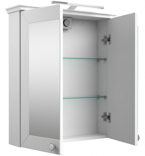 Шкафчик с зеркальными дверцами и GARDA LED подсветкой Raguvos Baldai SIESTA 94 CM grey cashmere 170131560 image 3