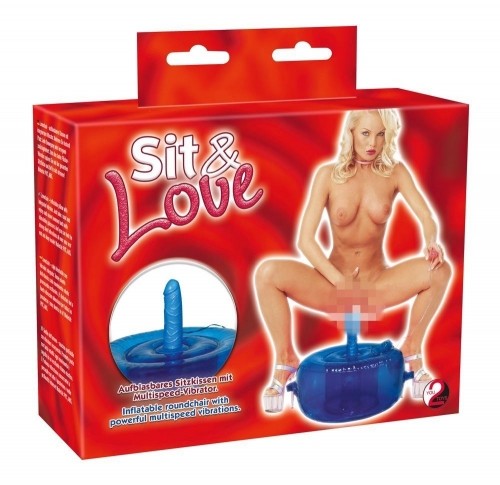 You2Toys Vibrating Love Chair piepūšams paliktnis ar dildo [ Rozā ] image 3