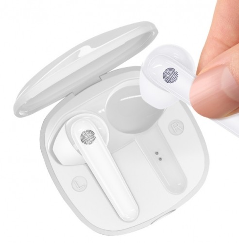 Usams BHUSD01 SD TWS Airpods Bluetooth 5.0 Stereo Austiņas ar Pieskāriena vadību / HD Mikrofonu / Baltas image 3