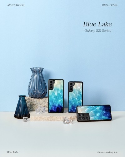 iKins case for Samsung Galaxy S21 Ultra blue lake black image 3