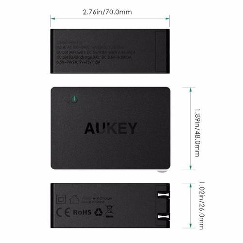 AUKEY PA-T14 mobile device charger Black Indoor image 3