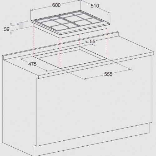 Whirlpool GMT6422AN Gas Hoob image 3