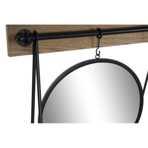 Полка DKD Home Decor Чёрный Металл Зеркало Деревянный MDF (120 x 20 x 83 cm) image 3