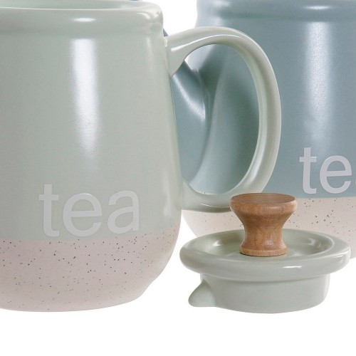 Teapot DKD Home Decor 8424001793235 Blue Green Stoneware 1 L 22,5 x 12 x 16,5 cm (2 Units) image 3