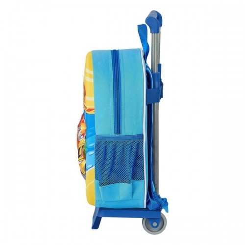 3D School Bag with Wheels SuperThings Light Blue image 3