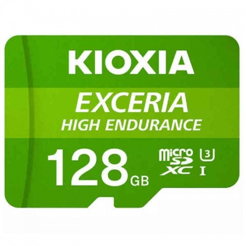 Micro SD Memory Card with Adaptor Kioxia Exceria High Endurance Class 10 UHS-I U3 Green image 3