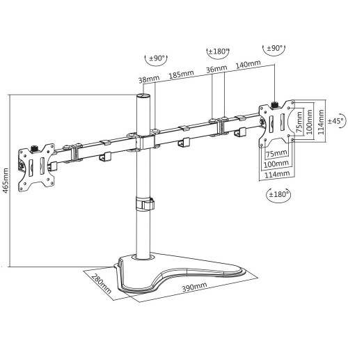 Ekrāna Galda Atbalsts V7 DS2FSD-2E image 3