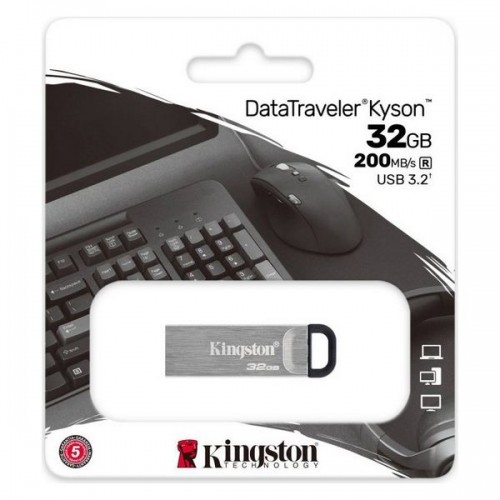 USB Zibatmiņa Kingston DataTraveler DTKN Sudrabains image 3