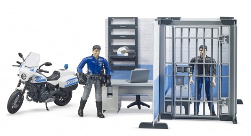 BRUDER 1:16 police station with police motorcycle, 62732 image 3