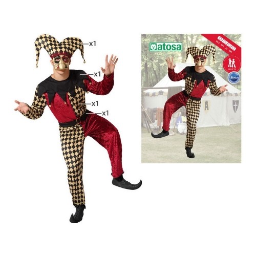 Costume for Adults Harlequin (4 pcs) image 3