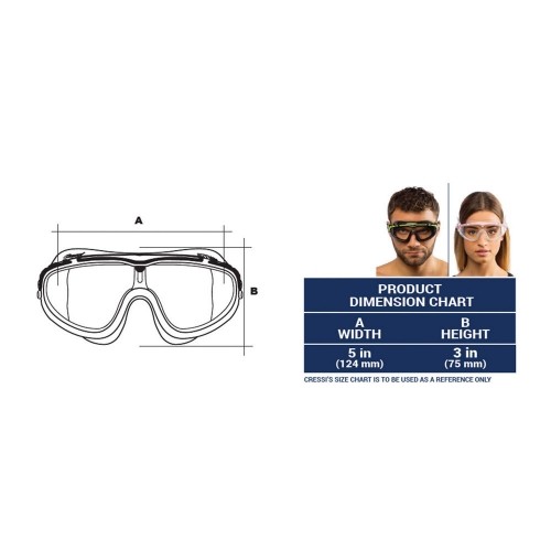 Взрослые очки для плавания Cressi-Sub Skylight Чёрный взрослых image 3