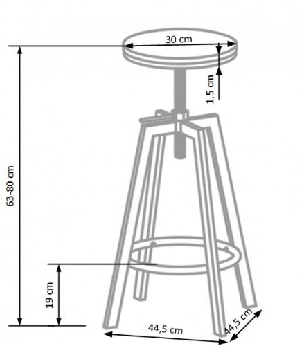 Halmar H/64 bar stool image 3