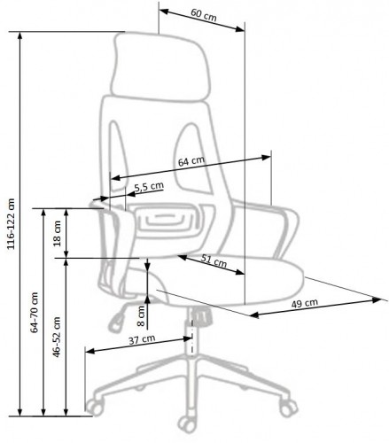 Halmar VALDEZ office chair, color: black / black image 3