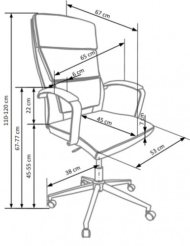 Halmar AURELIUS chair color: white image 3