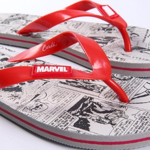 Men's Flip Flops Marvel Grey Red image 3
