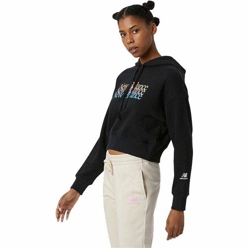 Women’s Hoodie New Balance Essentials Celebrate W Black image 3