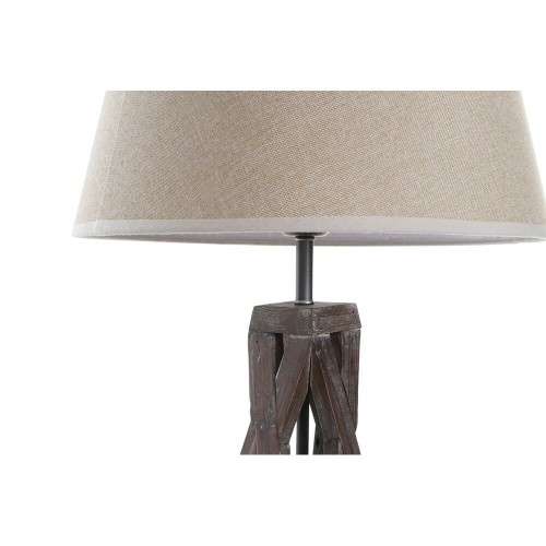 Galda lampa DKD Home Decor Koks Kokvilna Tumši brūns (35 x 35 x 56 cm) image 3