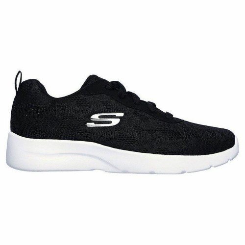 Женские спортивные кроссовки Skechers Floral Mesh Lace Up Чёрный image 3