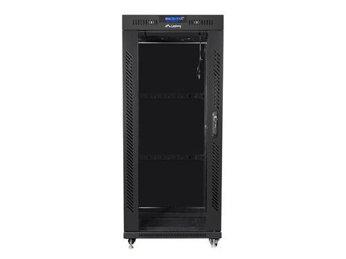 Lanberg FF01-6827-12BL rack cabinet 27U Freestanding rack Black image 3